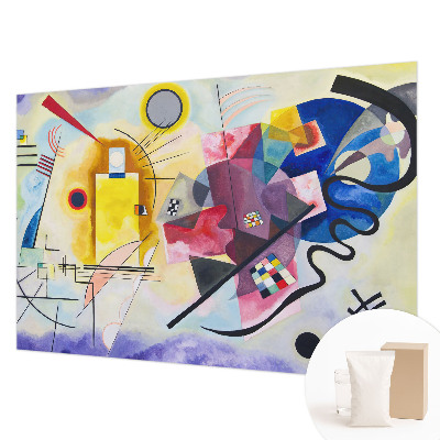 Papel mural con patrón decorativo con un diseño de abstracción colorida