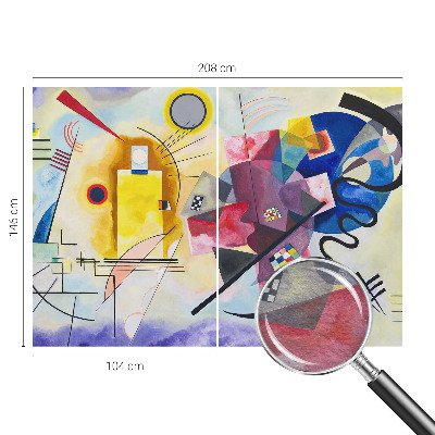 Papel mural con patrón decorativo con un diseño de abstracción colorida