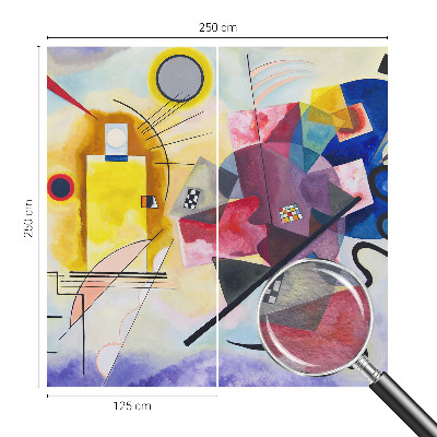 Papel mural con patrón decorativo con un diseño de abstracción colorida