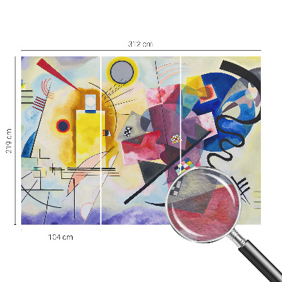 Papel mural con patrón decorativo con un diseño de abstracción colorida