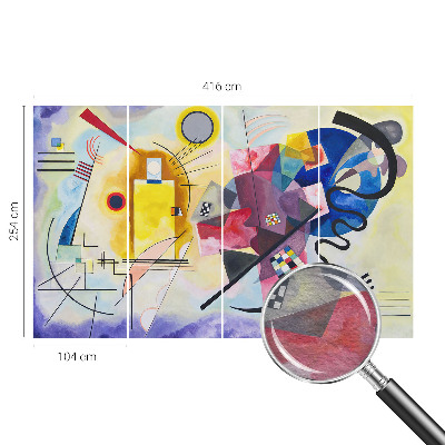 Papel mural con patrón decorativo con un diseño de abstracción colorida