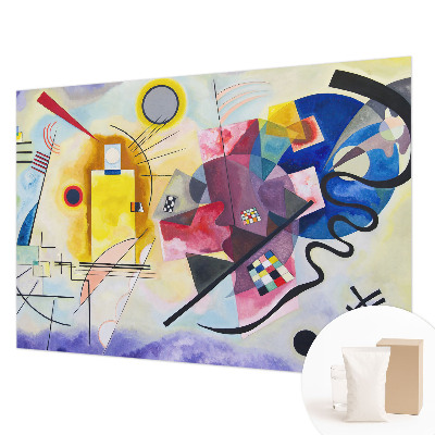 Papel mural con patrón decorativo con un diseño de abstracción colorida