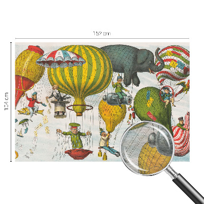 Mural de pared con estampado hermoso con diseño de viaje en globo