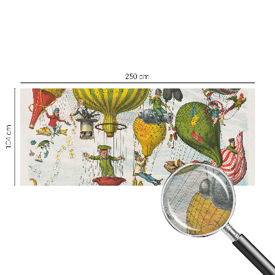 Mural de pared con estampado hermoso con diseño de viaje en globo