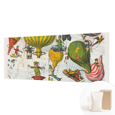 Mural de pared con estampado hermoso con diseño de viaje en globo