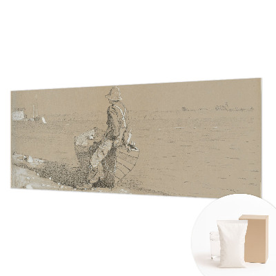 Mural decorativo con una escena nostálgica