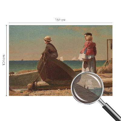 Fotomural decorativo para cabecero de cama con una escena costera