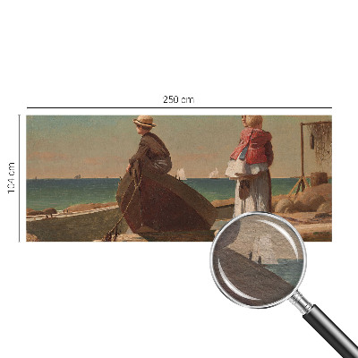 Fotomural decorativo para cabecero de cama con una escena costera