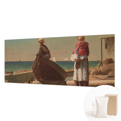 Fotomural decorativo para cabecero de cama con una escena costera