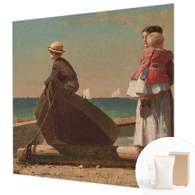 Fotomural decorativo para cabecero de cama con una escena costera