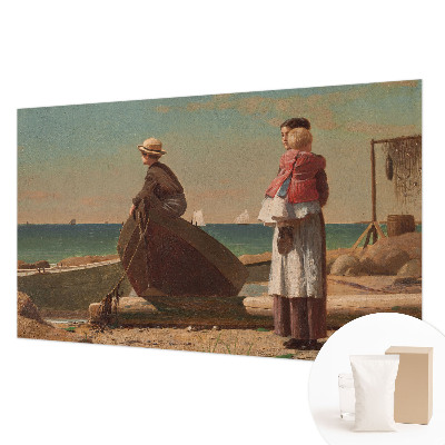 Fotomural decorativo para cabecero de cama con una escena costera