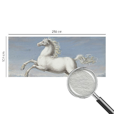 Fotomural decorativo para cabecero de cama con diseño de caballos en pleno salto