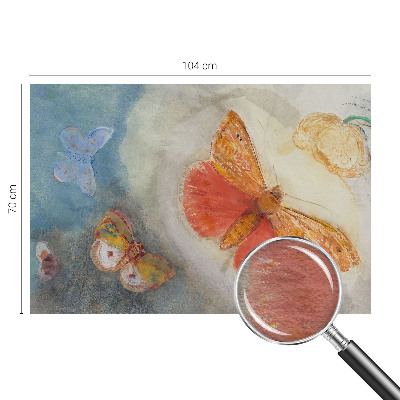 Mural decorativo con diseño de mariposas coloridas