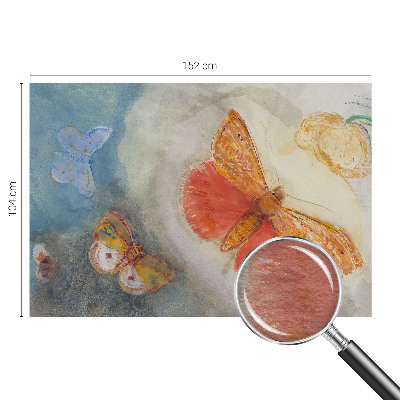 Mural decorativo con diseño de mariposas coloridas