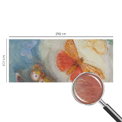 Mural decorativo con diseño de mariposas coloridas