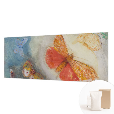 Mural decorativo con diseño de mariposas coloridas