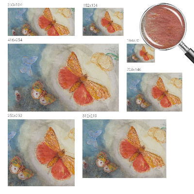 Mural decorativo con diseño de mariposas coloridas