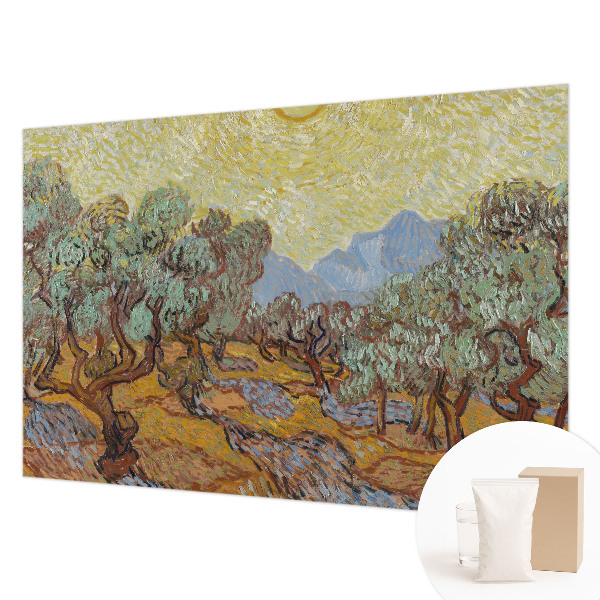 Fotomural decorativo para cabecero de cama con motivo de olivos