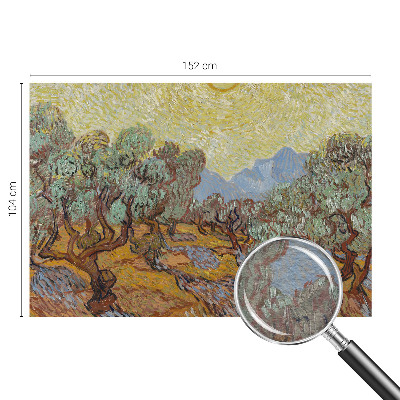 Fotomural decorativo para cabecero de cama con motivo de olivos