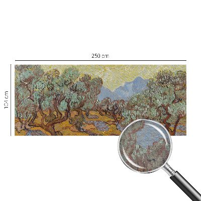 Fotomural decorativo para cabecero de cama con motivo de olivos