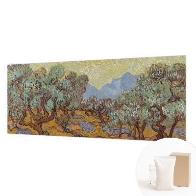 Fotomural decorativo para cabecero de cama con motivo de olivos