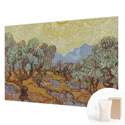 Fotomural decorativo para cabecero de cama con motivo de olivos