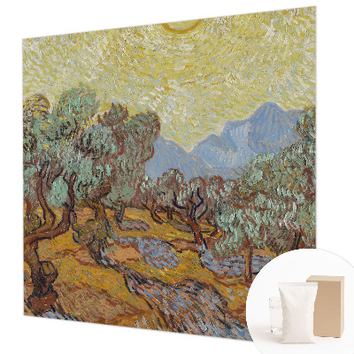 Fotomural decorativo para cabecero de cama con motivo de olivos