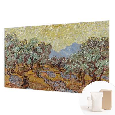 Fotomural decorativo para cabecero de cama con motivo de olivos