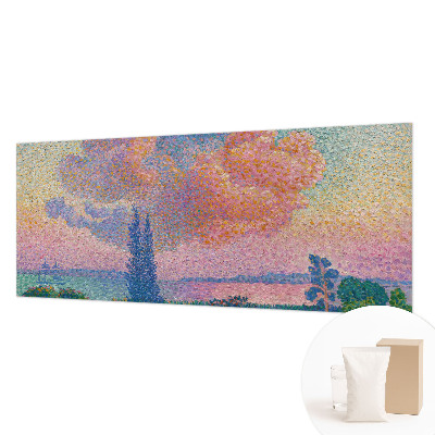 Papel mural con patrón decorativo con un paisaje colorido