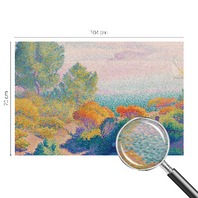Mural de pared con estampado hermoso con un paisaje costero