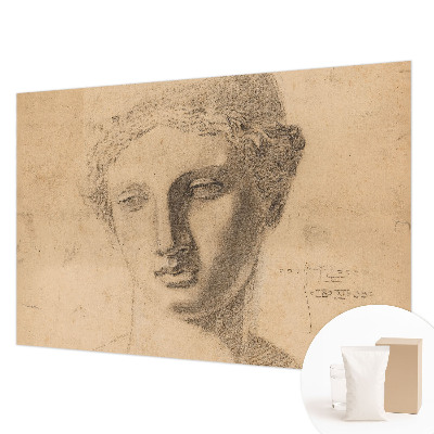Papel mural con patrón decorativo con motivo de retrato femenino