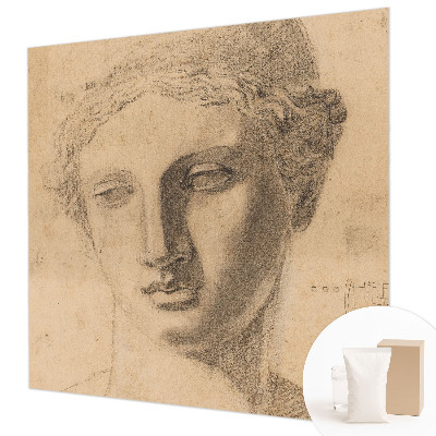 Papel mural con patrón decorativo con motivo de retrato femenino