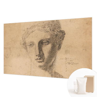 Papel mural con patrón decorativo con motivo de retrato femenino