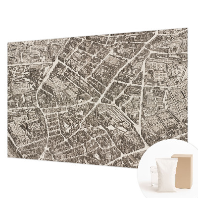 Fotomural decorativo para cabecero de cama con diseño de laberinto urbano para cabecero