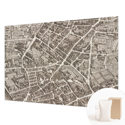 Fotomural decorativo para cabecero de cama con diseño de laberinto urbano para cabecero