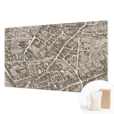 Fotomural decorativo para cabecero de cama con diseño de laberinto urbano para cabecero