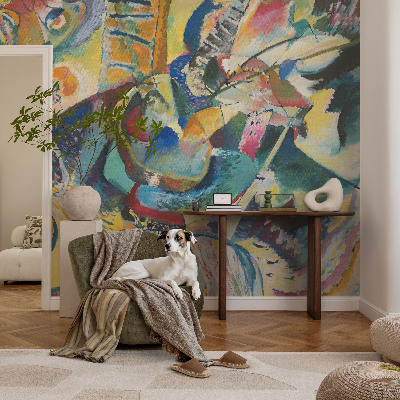 Mural de pared con estampado hermoso con un diseño abstracto colorido