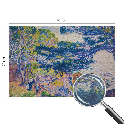 Mural decorativo con un paisaje impresionista