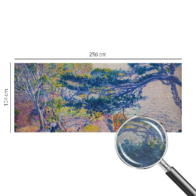 Mural decorativo con un paisaje impresionista