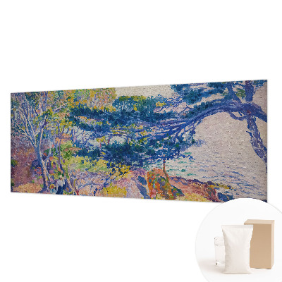 Mural decorativo con un paisaje impresionista