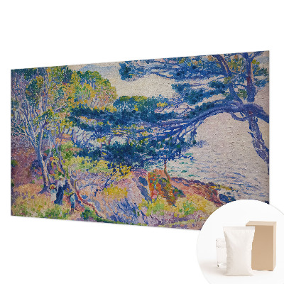 Mural decorativo con un paisaje impresionista