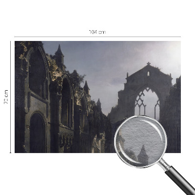 Papel mural texturado decorativo con diseño de ruinas góticas