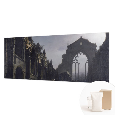 Papel mural texturado decorativo con diseño de ruinas góticas