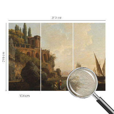 Fotomural decorativo para cabecero de cama con paisaje marino