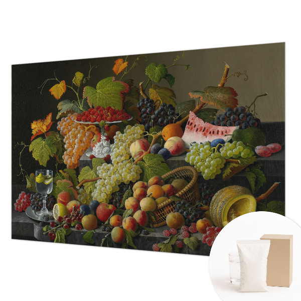 Papel mural con patrón decorativo con motivo de composición de la fruta