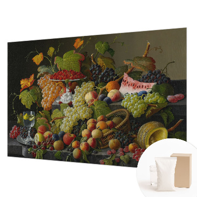 Papel mural con patrón decorativo con motivo de composición de la fruta