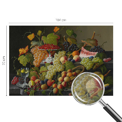 Papel mural con patrón decorativo con motivo de composición de la fruta