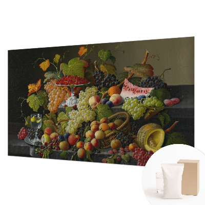 Papel mural con patrón decorativo con motivo de composición de la fruta