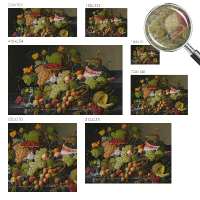 Papel mural con patrón decorativo con motivo de composición de la fruta