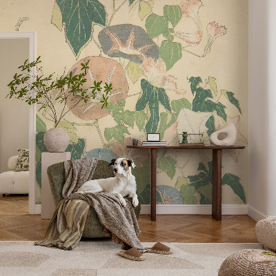 Mural de pared con estampado hermoso con un diseño de elegancia floral